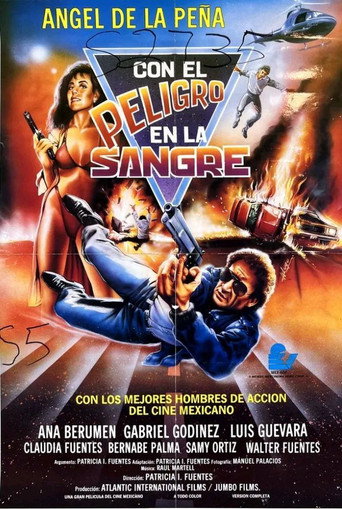 Movie poster for Con el peligro en la sangre (1990)
