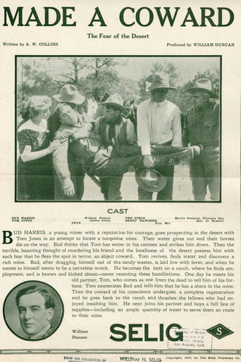 Movie poster for Made a Coward (1913)