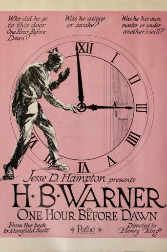 Movie poster for One Hour Before Dawn (1920)