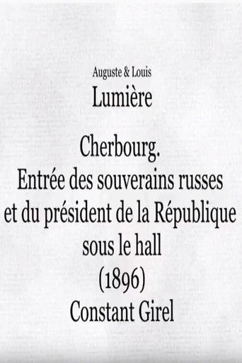 Cherbourg: Entrée des souverains russes et du président de la République sous le hall poster