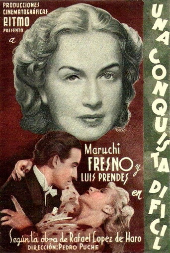 Movie poster for Una conquista difícil (1941)