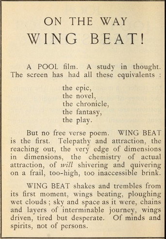 Movie poster for Wing Beat (1927)