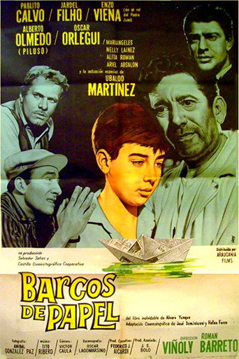 Barcos de papel poster