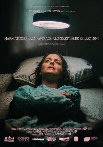 waking you with dewy peach blossoms poster