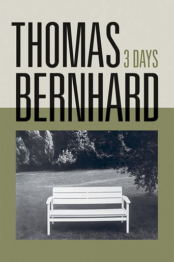 Movie poster for Thomas Bernhard, Three Days (1970)