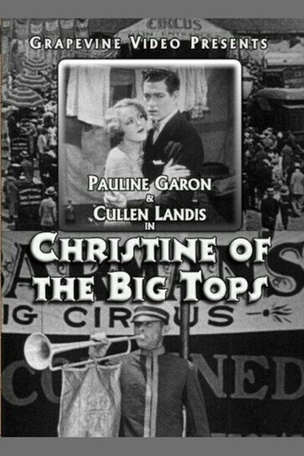 Movie poster for Christine of the Big Tops (1926)