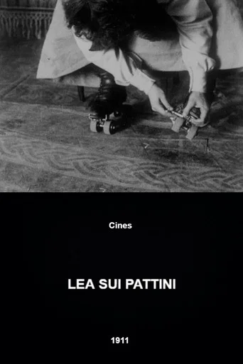 Movie poster for Lea on Rollerskates (1911)