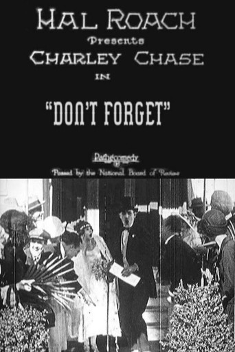 Movie poster for Don't Forget (1924)