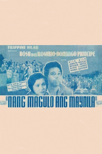 Movie poster for Nang Magulo ang Maynila (1937)