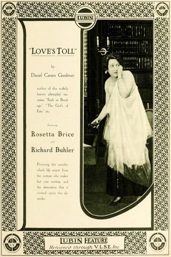 Movie poster for Love's Toll (1916)