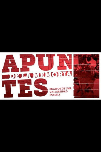 Movie poster for Apuntes de la Memoria (2014)