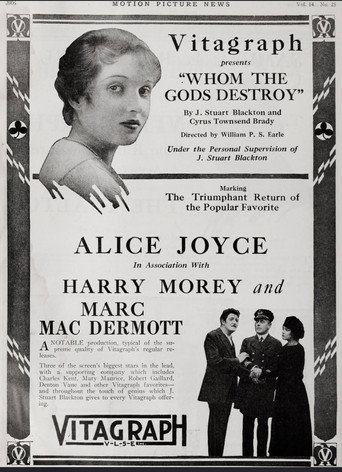Movie poster for Whom the Gods Destroy (1916)