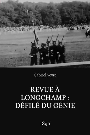 Movie poster for Review at Longchamp: Parade of the Genie (1898)