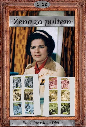 Žena za pultem poster