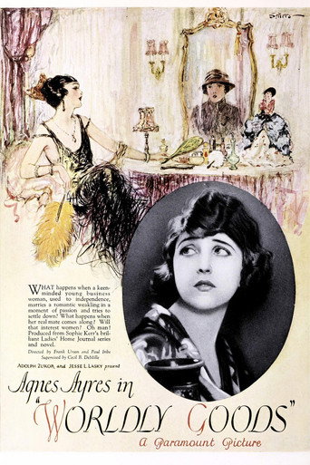 Movie poster for Worldly Goods (1924)