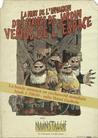 Movie poster for The night of the invasion of the garden dwarves from outer space (1997)