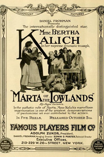 Movie poster for Marta of the Lowlands (1914)