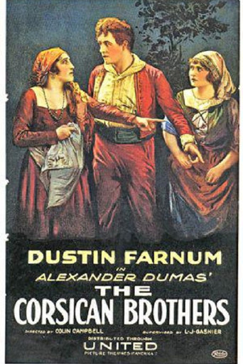Movie poster for The Corsican Brothers (1920)