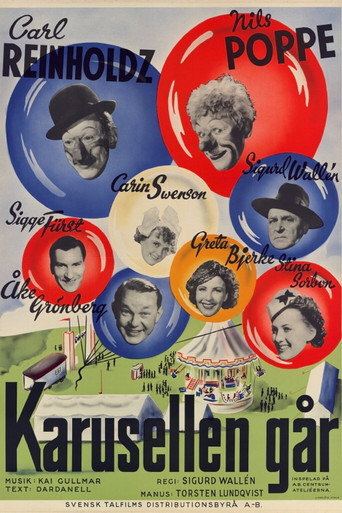 Movie poster for Karusellen går (1940)