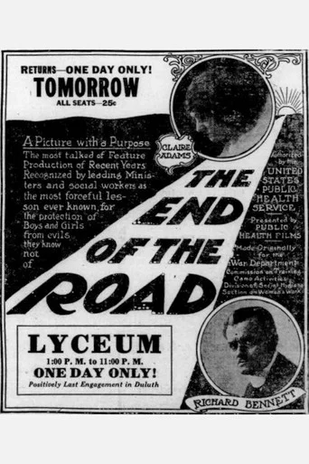 Movie poster for The End of the Road (1919)