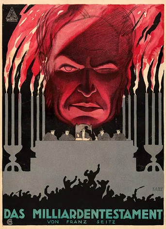 Movie poster for Das Milliardentestament (1920)