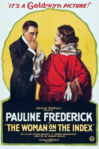 Movie poster for The Woman on the Index (1919)