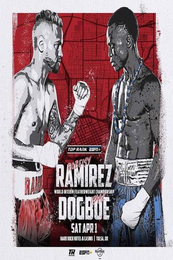 Movie poster for Blood, Sweat & Tears: Ramirez vs. Dogboe (2023)