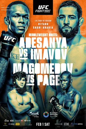 Movie poster for UFC Fight Night 250: Adesanya vs. Imavov (2025)
