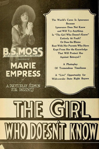 Movie poster for The Girl Who Doesn't Know (1916)