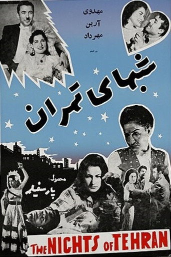 Movie poster for The Nights of Tehran (1953)