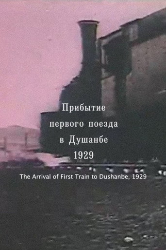 Movie poster for Soviet Tajikistan: Arrival of the first train in Dushanbe (1929)