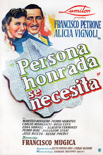 Movie poster for Persona honrada se necesita (1941)