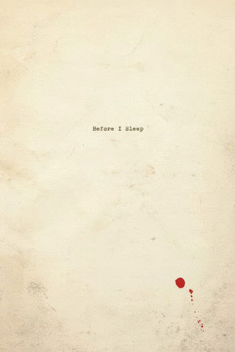 Before I Sleep poster