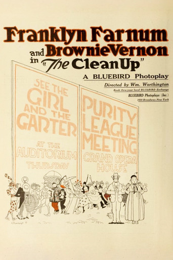Movie poster for The Clean-Up (1917)