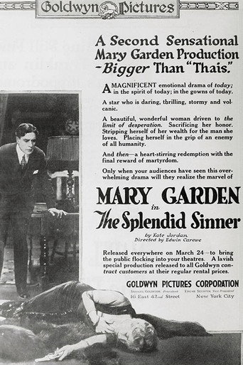 Movie poster for The Splendid Sinner (1918)