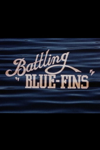 Movie poster for Battling "Blue-Fins" (1947)