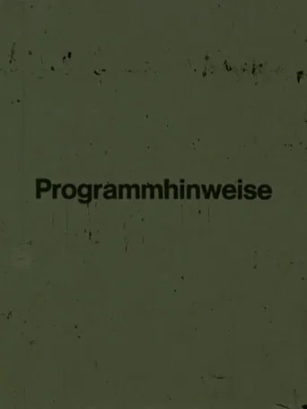 Movie poster for Programmhinweise (1970)