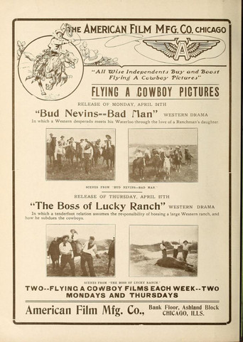 Movie poster for The Boss of Lucky Ranch (1911)
