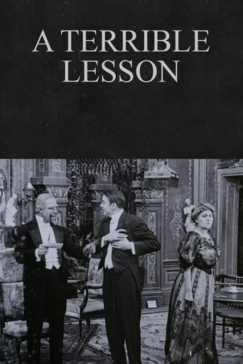 Movie poster for A Terrible Lesson (1912)