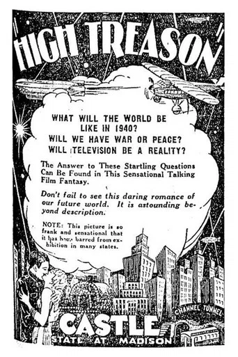 Movie poster for High Treason (1929)