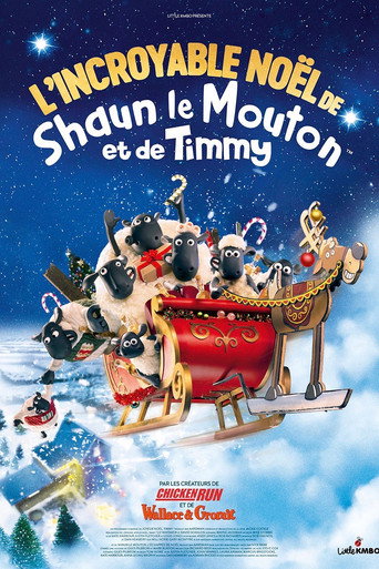 Movie poster for L'Incroyable Noël de Shaun le Mouton et de Timmy (2023)
