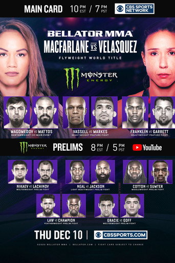 Movie poster for Bellator 254: Macfarlane vs. Velasquez (2020)