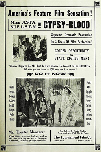 Movie poster for Gypsy Blood (1911)