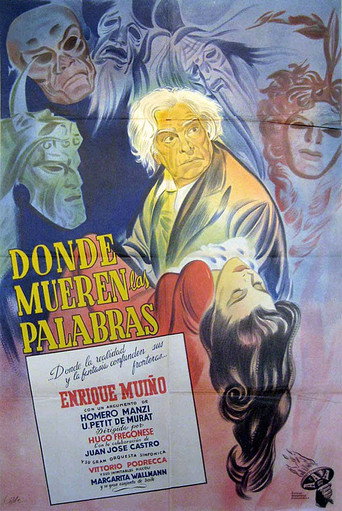 Movie poster for Donde mueren las palabras (1946)