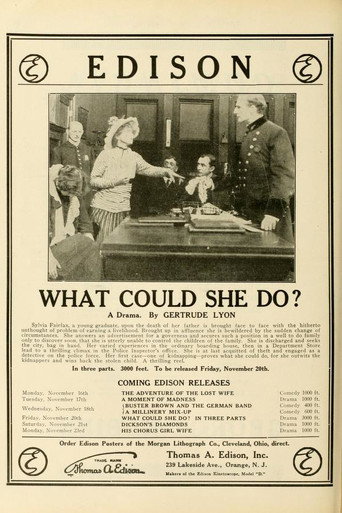 Movie poster for What Could She Do? (1914)