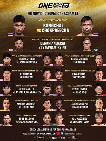 Movie poster for ONE Friday Fights 87: Kongchai vs. Chokpreecha (2024)
