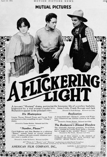 Movie poster for A Flickering Light (1916)
