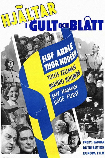 Movie poster for Hjältar i gult och blått (1940)