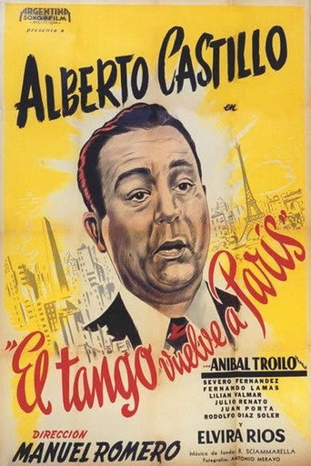 Movie poster for The Tango Returns to Paris (1948)