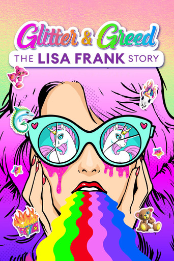 Series poster for Glitter and Greed: The Lisa Frank Story (2024)
